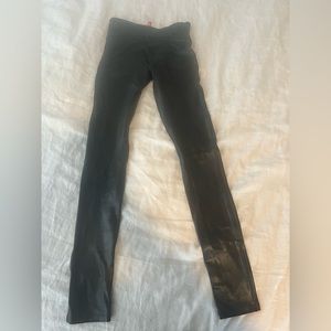 Spanx pleather black leggings XS